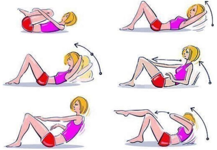 Un set de exerciții care ajută la pierderea în greutate în abdomen și laterale