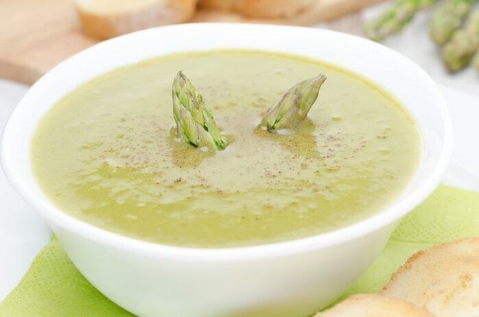 Piure de ciorbă de sparanghel
